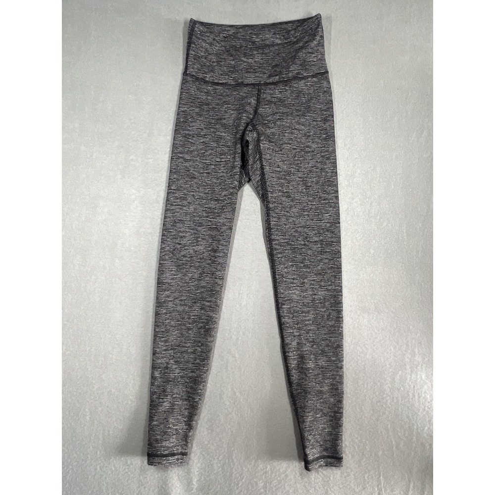 Old Navy Active Go-Dry Leggings Women's XS Black White Heathered‎ Striped Yoga